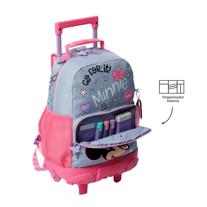 MORRAL TOTTO RUEDAS MINNIE - TALLA M - GRIS