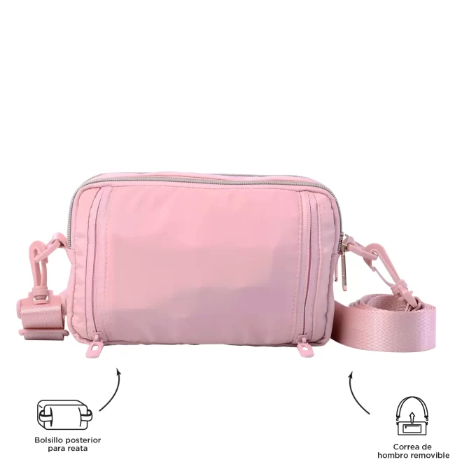 BOLSO TOTTO FUNTY CROSSBODY - ROSADO - TALLA XS