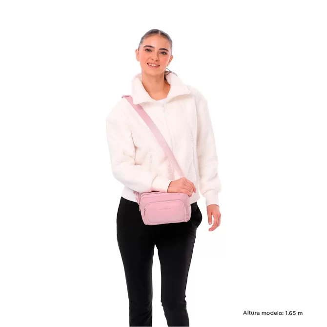 BOLSO TOTTO FUNTY CROSSBODY - ROSADO - TALLA XS