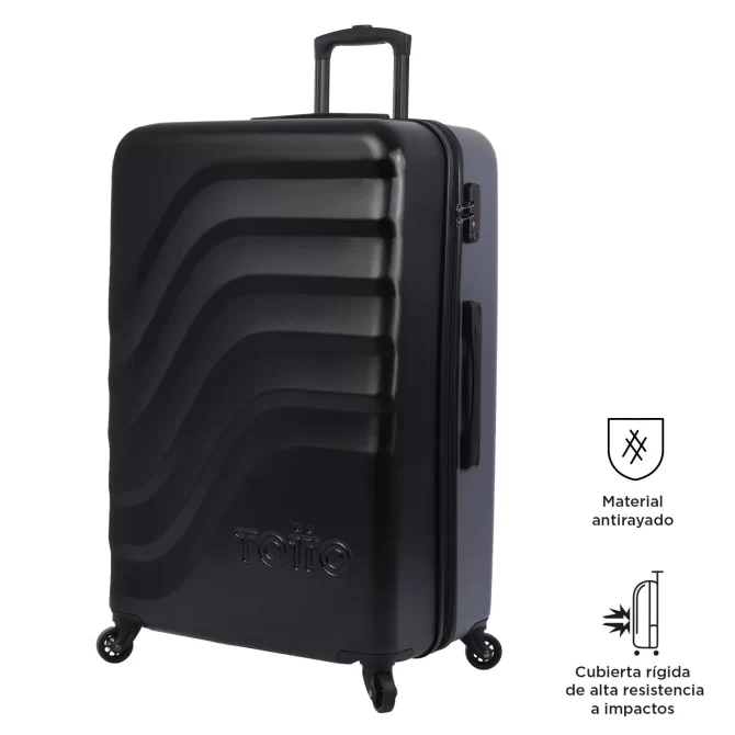 MALETA VIAJE TOTTO BAZY - TALLA L - NEGRO