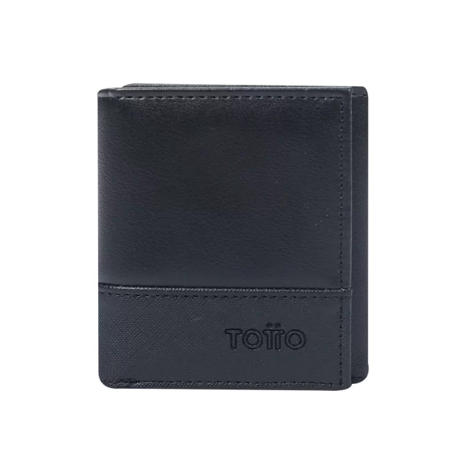 BILLETERA TOTTO SAFFIANO AQI - NEGRO