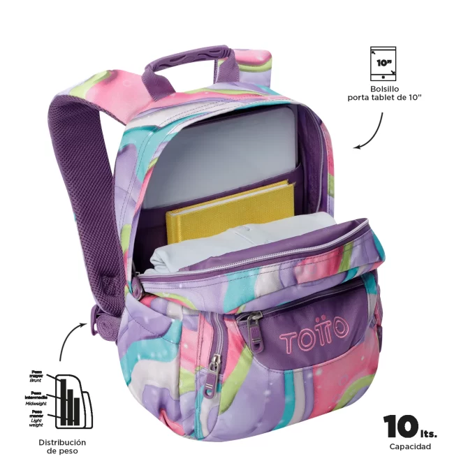 MORRAL TOTTO TEMPERA - TALLA S - MORADO