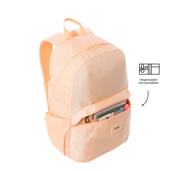 MORRAL TOTTO TRIK PORTA PC 14" - TALLA M - DURAZNO