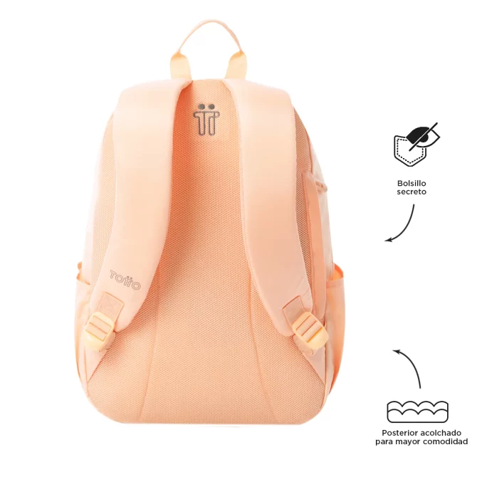 MORRAL TOTTO TRIK PORTA PC 14" - TALLA M - DURAZNO
