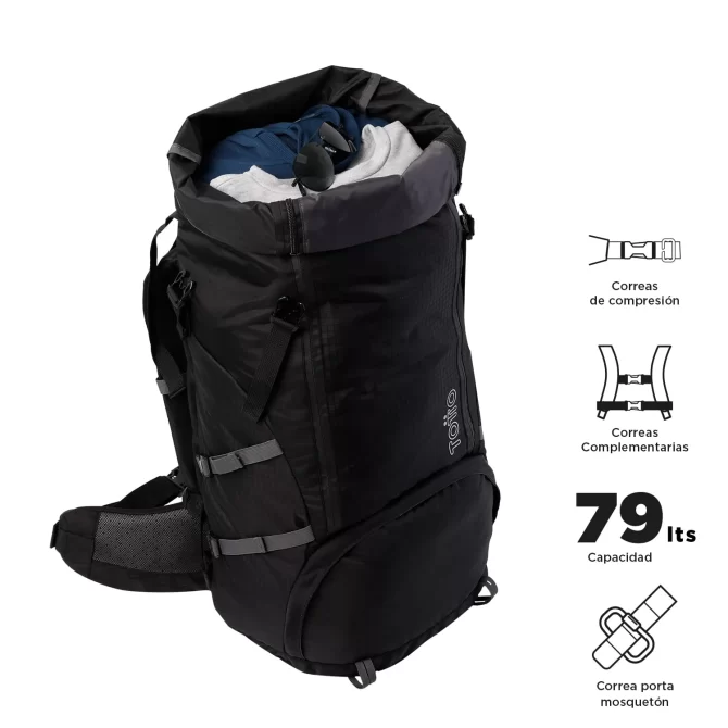 MORRAL TOTTO SUMMIT OUTDOOR - TALLA XL - NEGRO