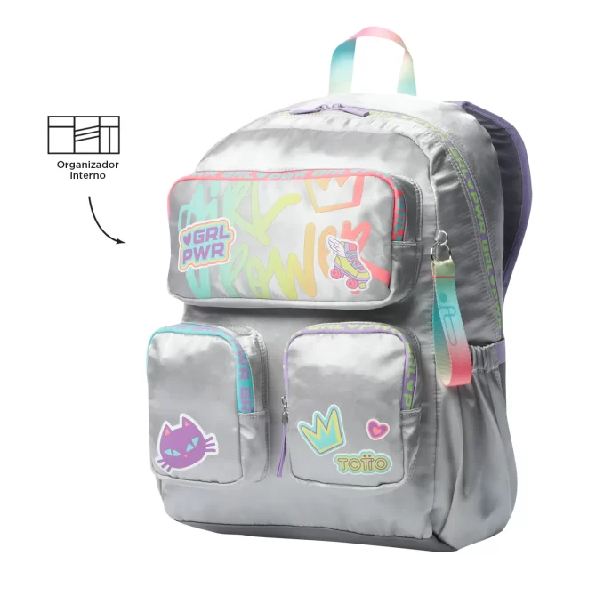 MORRAL TOTTO GIRL POWER - TALLA L - GRIS