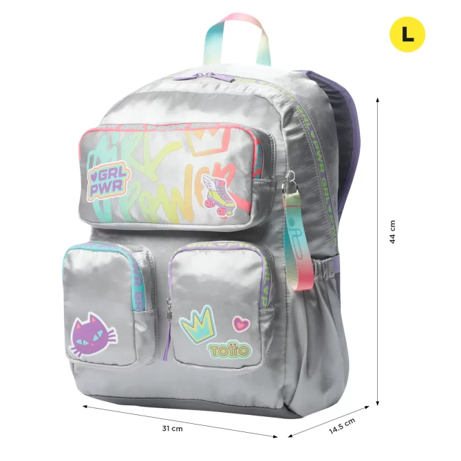 MORRAL TOTTO GIRL POWER - TALLA L - GRIS