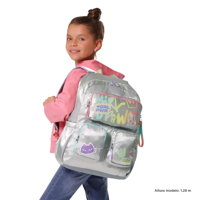 MORRAL TOTTO GIRL POWER - TALLA L - GRIS