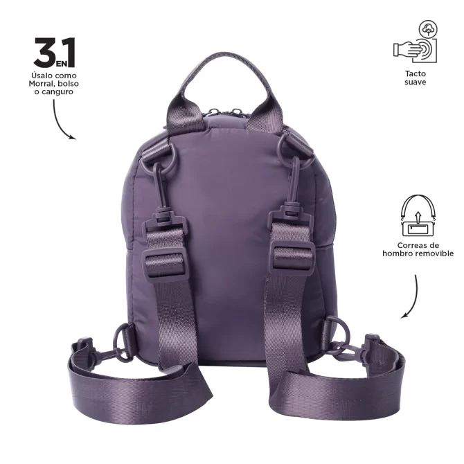 MORRAL TOTTO YEN 2.0 MINI - TALLA XS - MORADO