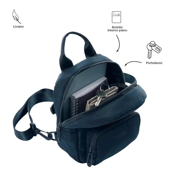 MORRAL TOTTO YEN 2.0 MINI - TALLA XS - AZUL