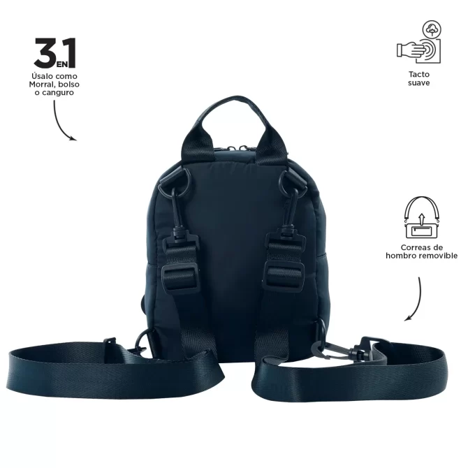 MORRAL TOTTO YEN 2.0 MINI - TALLA XS - AZUL