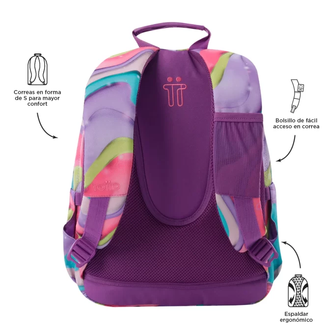 MORRAL TOTTO GOMMAS PORTA PC 13" - TALLA M - MORADO