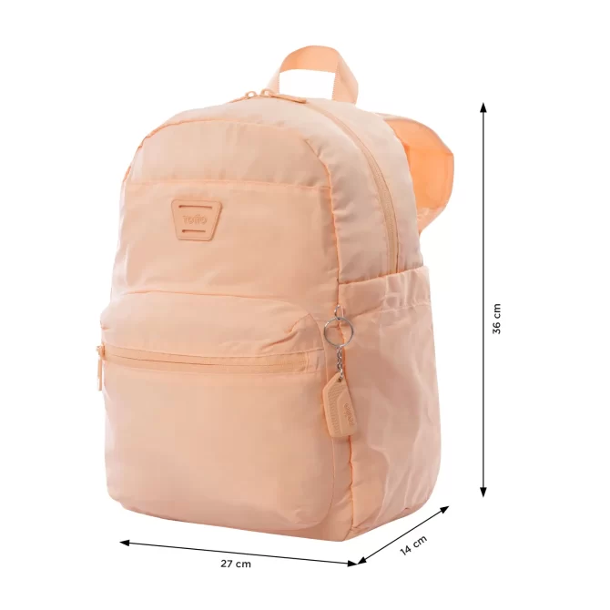 MORRAL TOTTO PLEGABLE XINGU - TALLA M - DURAZNO