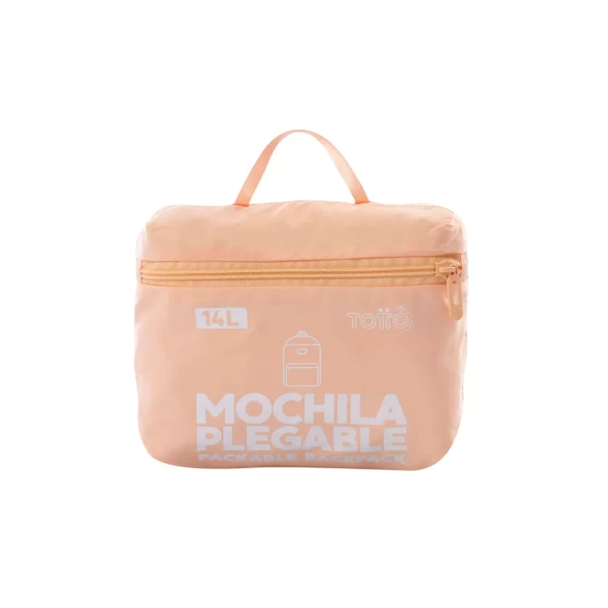 MORRAL TOTTO PLEGABLE XINGU - TALLA M - DURAZNO