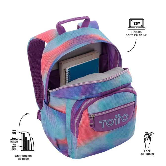 MORRAL TOTTO GOMMAS GLITTER - TALLA M - VERDE