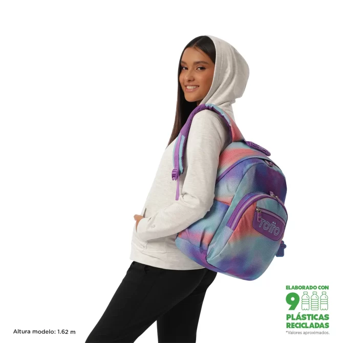 MORRAL TOTTO GOMMAS GLITTER - TALLA M - VERDE