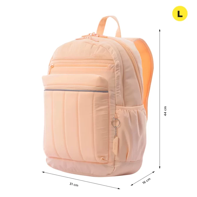 MORRAL TOTTO PLAINE PORTA PC 14" - TALLA L - DURAZNO