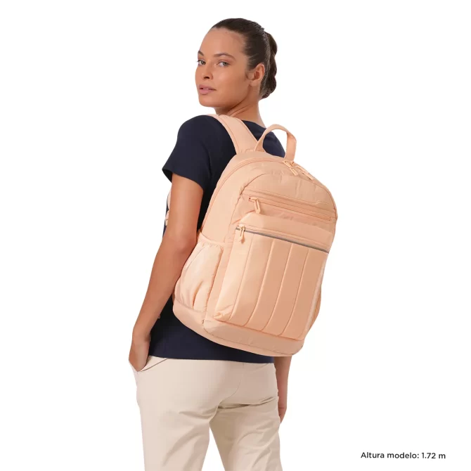 MORRAL TOTTO PLAINE PORTA PC 14" - TALLA L - DURAZNO