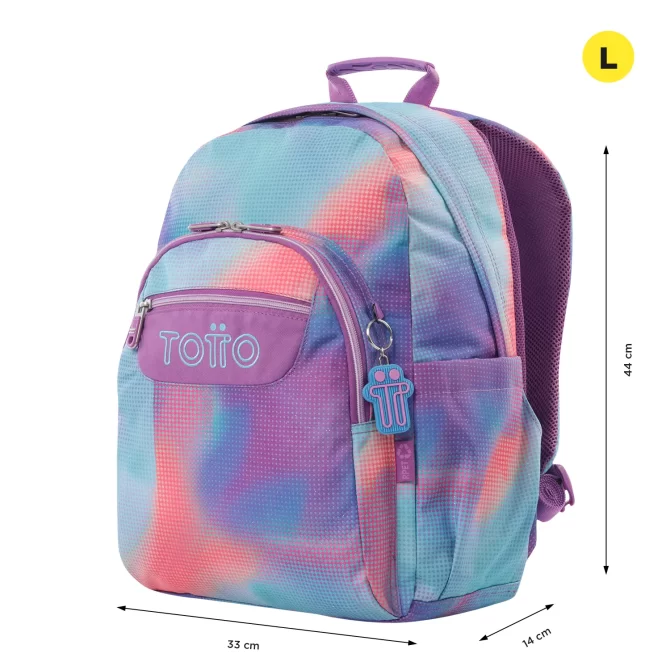 MORRAL TOTTO ACUARELA GLITTER - TALLA L - VERDE