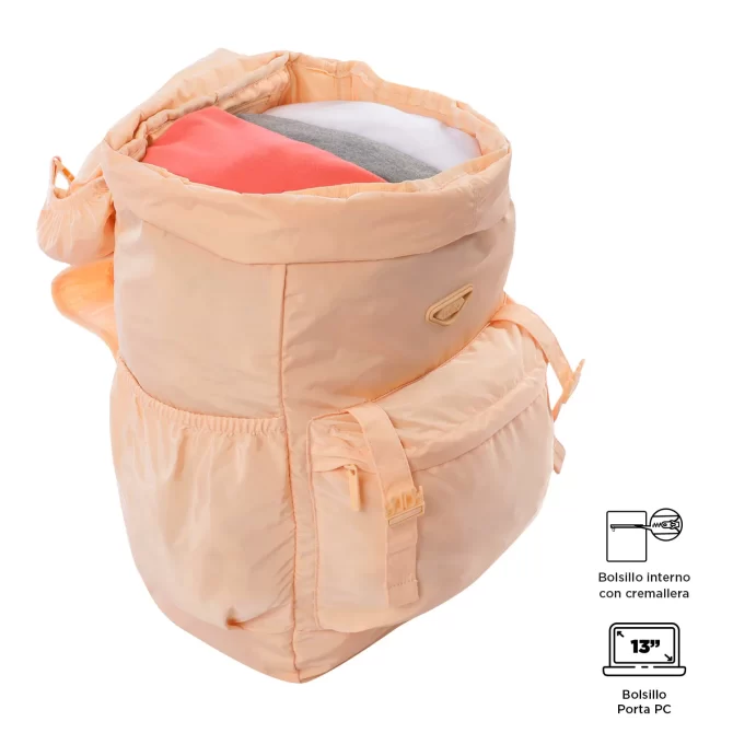 MORRAL TOTTO COLLAPSE PLEGABLE - TALLA M - DURAZNO