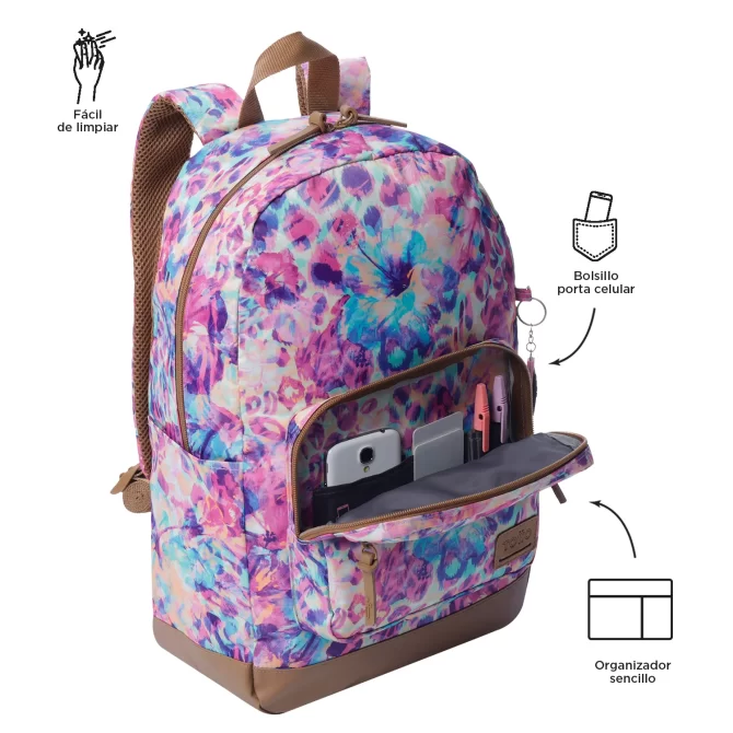 MORRAL TOTTO TOCAX PORTA PC 14" - TALLA L - ROSADO