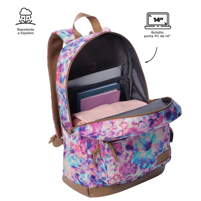 MORRAL TOTTO TOCAX PORTA PC 14" - TALLA L - ROSADO