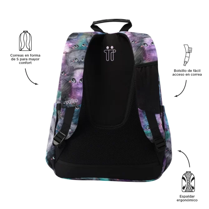 MORRAL TOTTO ACUARELA - TALLA L - NEGRO
