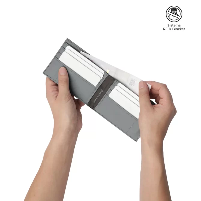 BILLETERA TOTTO DUAL - GRIS