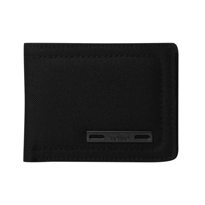 BILLETERA TOTTO CANVAS - NEGRO