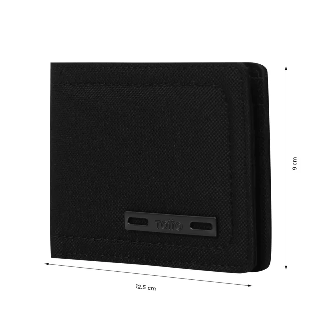 BILLETERA TOTTO CANVAS - NEGRO