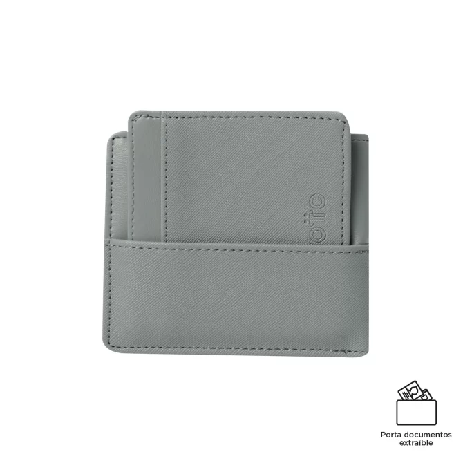 BILLETERA TOTTO SAFFIANO KRI - GRIS
