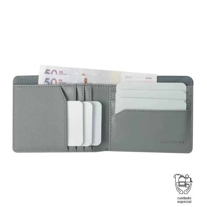 BILLETERA TOTTO SAFFIANO KRI - GRIS