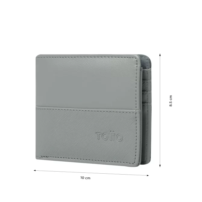 BILLETERA TOTTO SAFFIANO KRI - GRIS