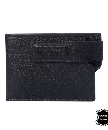 PORTADOCUMENTOS TOTTO MAR - NEGRO 100% CUERO