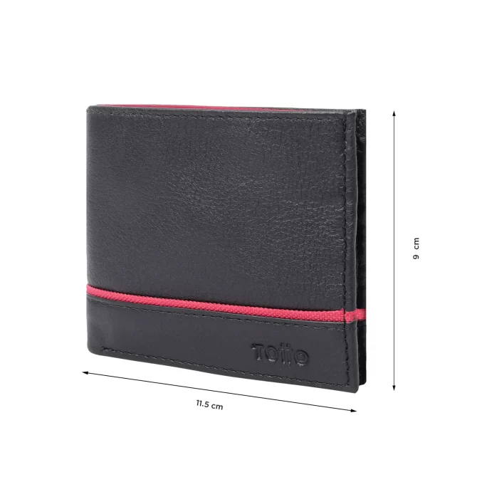 BILLETERA TOTTO LEDER - NEGRO 100% CUERO