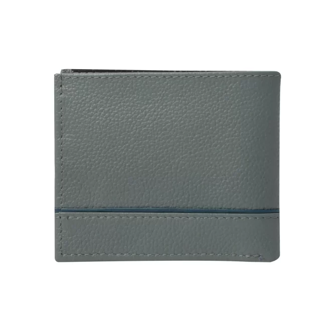 BILLETERA TOTTO LEDER - GRIS 100% CUERO