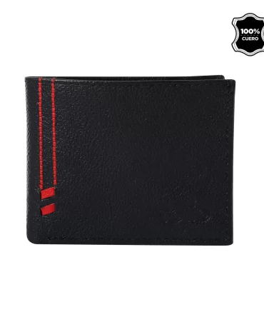 BILLETERA TOTTO MAXI - NEGRO 100% CUERO