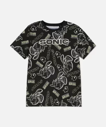 CAMISETA PRIMARK SONIC NIÑO - CUELLO REDONDO