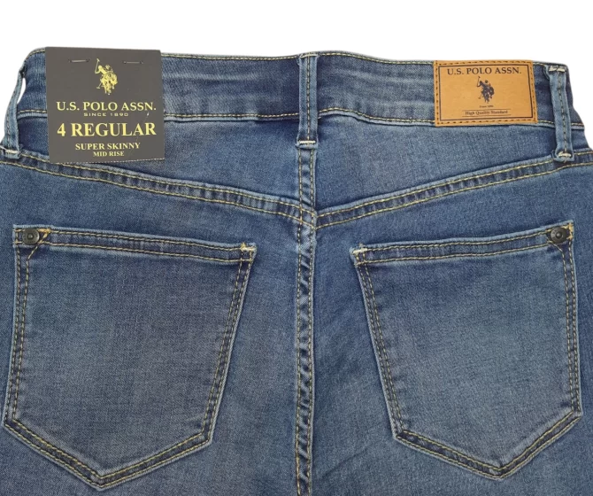 JEAN US POLO ASSN MUJER - SUPER SKINNY MID RISE