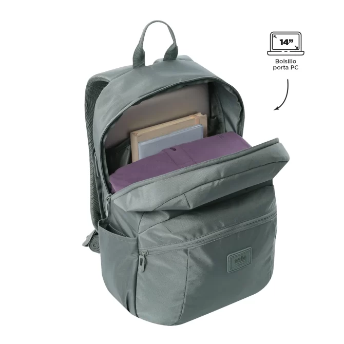 MORRAL TOTTO TRIK M PORTA PC 14" - TALLA M - GRIS