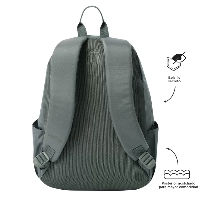 MORRAL TOTTO TRIK M PORTA PC 14" - TALLA M - GRIS