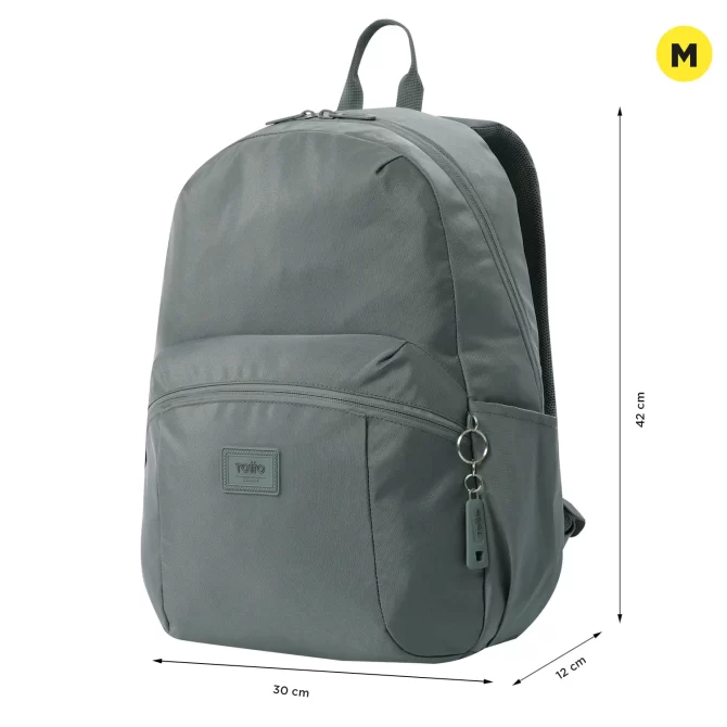 MORRAL TOTTO TRIK M PORTA PC 14" - TALLA M - GRIS