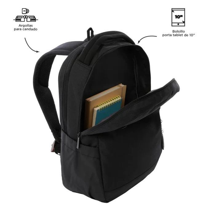 MORRAL TOTTO DELEG 2.0 EJECUTIVO PORTA PC 14" - TALLA M - NEGRO