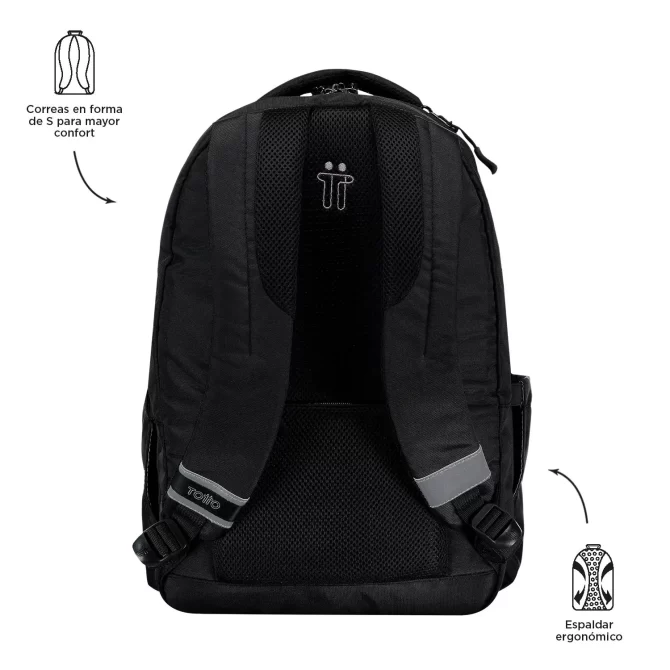 MORRAL TOTTO INDO PORTA PC 15.4" - TALLA L - NEGRO