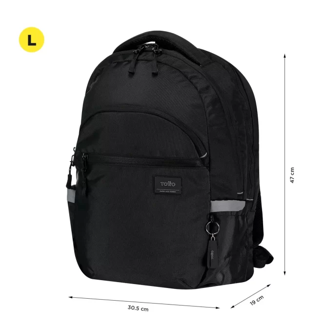 MORRAL TOTTO INDO PORTA PC 15.4" - TALLA L - NEGRO
