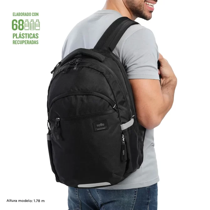 MORRAL TOTTO INDO PORTA PC 15.4" - TALLA L - NEGRO
