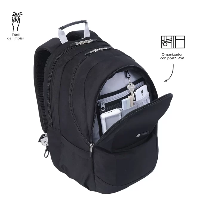 MORRAL TOTTO KRIMLER 2.0 EJECUTIVO PORTA PC 15.4" - TALLA XL - NEGRO