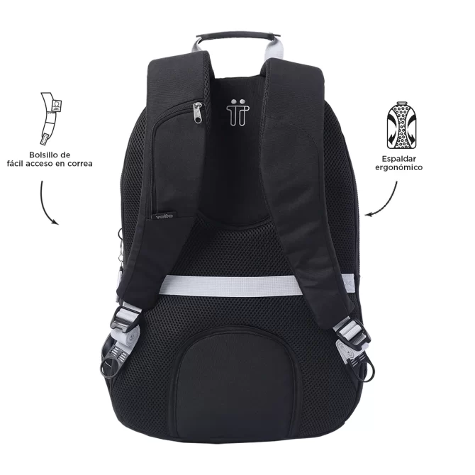 MORRAL TOTTO KRIMLER 2.0 EJECUTIVO PORTA PC 15.4" - TALLA XL - NEGRO
