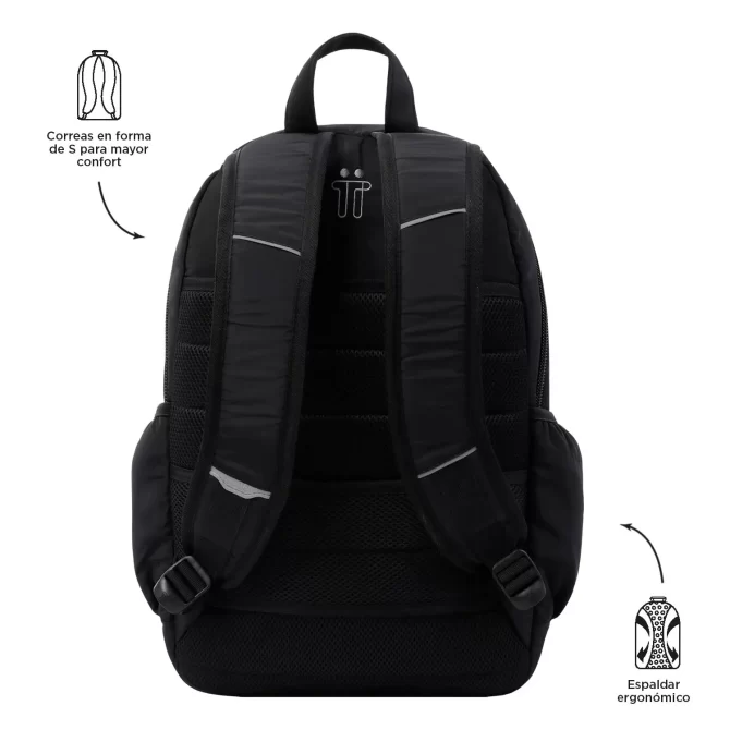 MORRAL TOTTO PLAINE PORTA PC 14" - TALLA L - NEGRO
