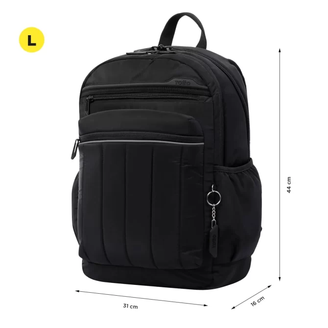 MORRAL TOTTO PLAINE PORTA PC 14" - TALLA L - NEGRO
